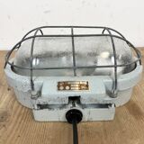 Industrial Cast Aluminium Wall Light with Frosted Glass from Elektrosvit, 1970s