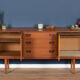 Retro teak 1960s mid century long teak sideboard