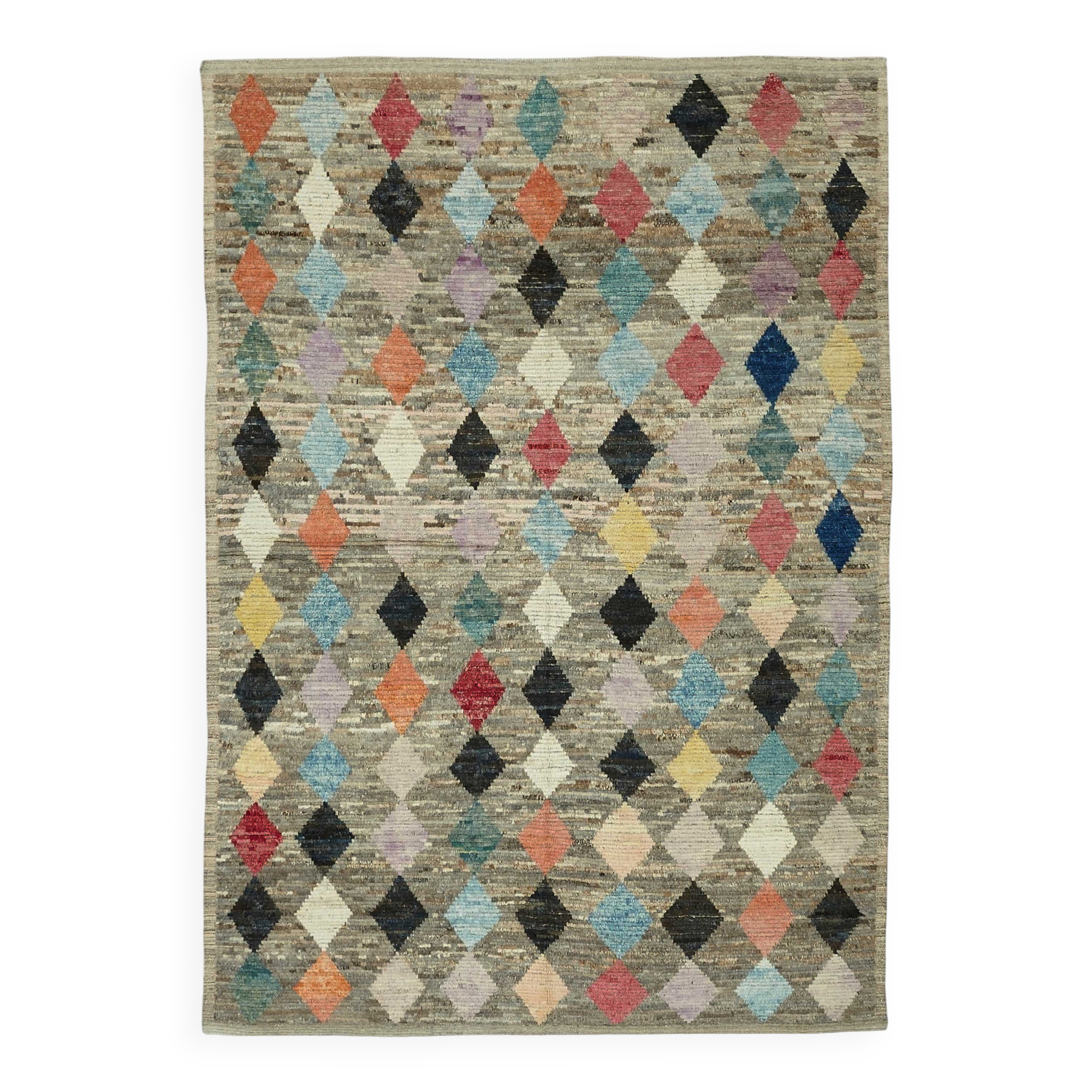 Handwoven Tribal One of a Kind 244 cm x 350 cm Multicolor Wool Carpet