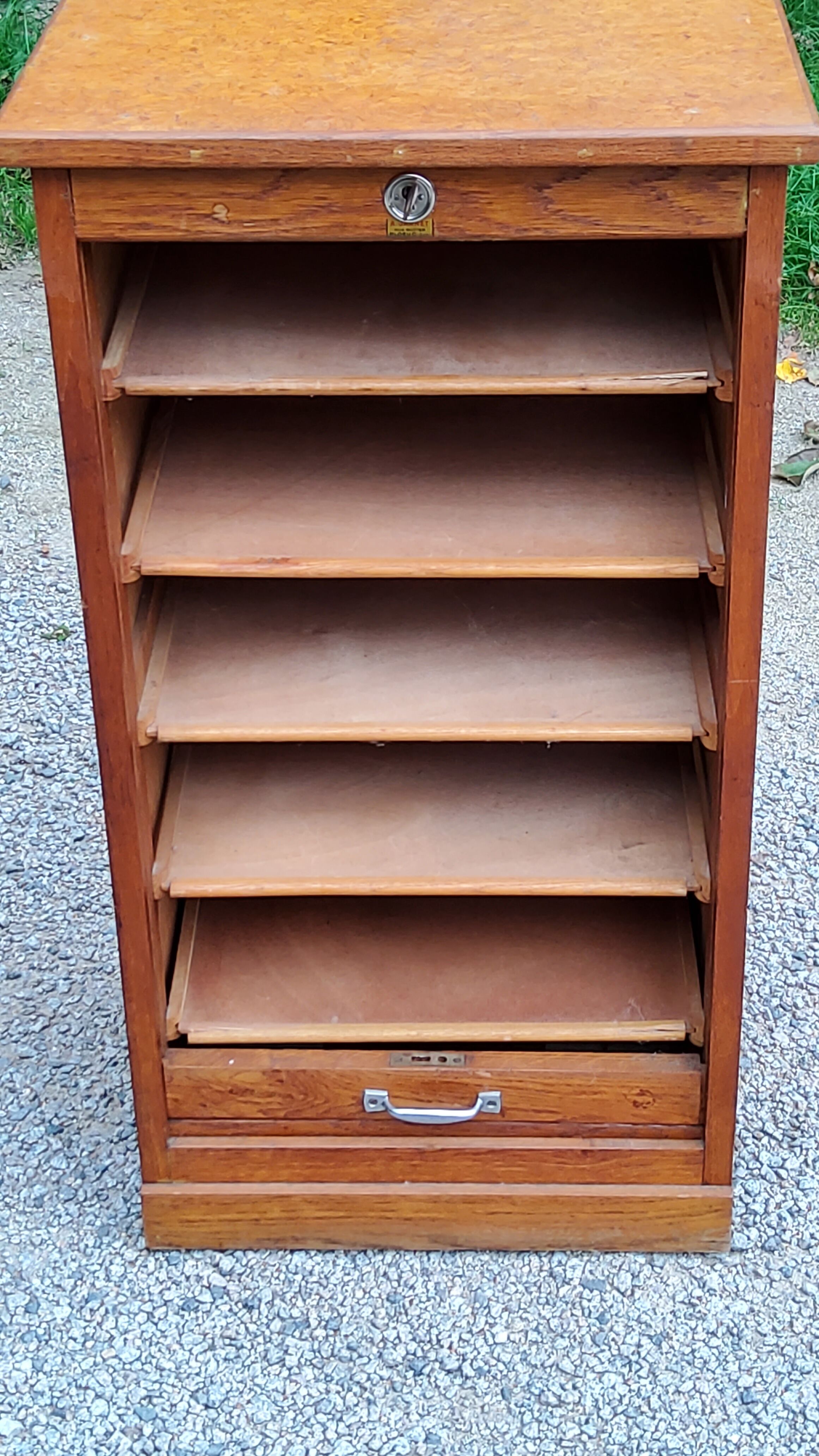 Oak curtain binder from the 50s a.jarnet