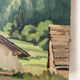 Oil painting landscape mountain 1947