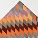 Purple & Orange Geometric Kilim Rug, 126x253Cm