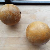 Set of 9 turned wooden pins