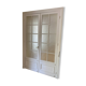 Double Haussmannian wooden door with cathedral glass - 245 cm
