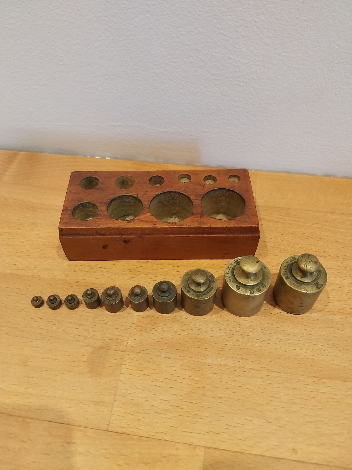 Brass weight box
