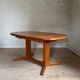 Vintage oval teak Scandinavian table with a central star base from Glostrup.