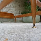 Wooden bed and rattan