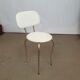 Chaise pied doré courbé cordé simili-cuir