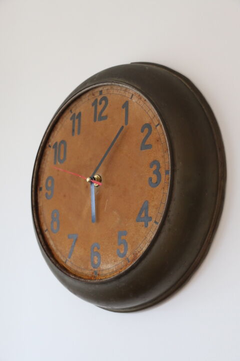 Brass wall clock 1950