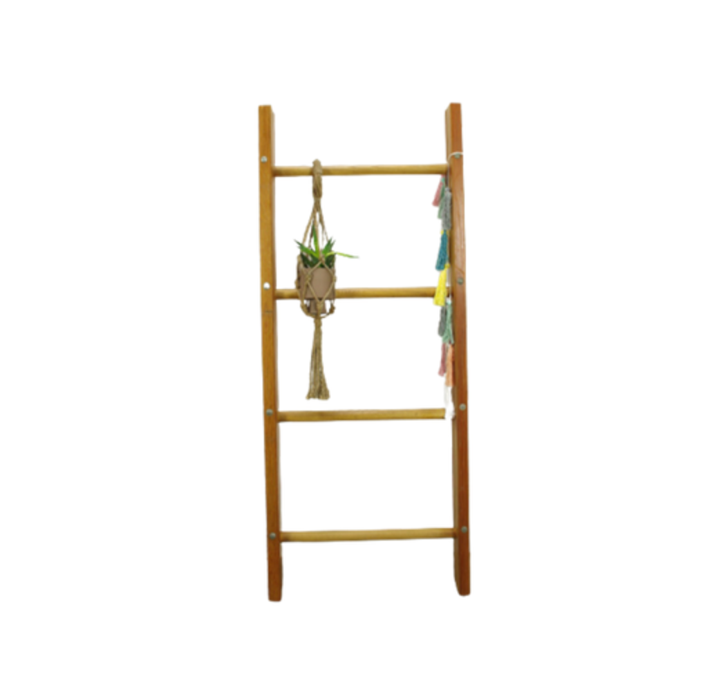 Vintage wooden decorative ladder