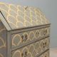 Antique drop-leaf secretary cabinet, neoclassical style, walnut, 20th century.