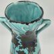 Art Deco turquoise vase with a deer design