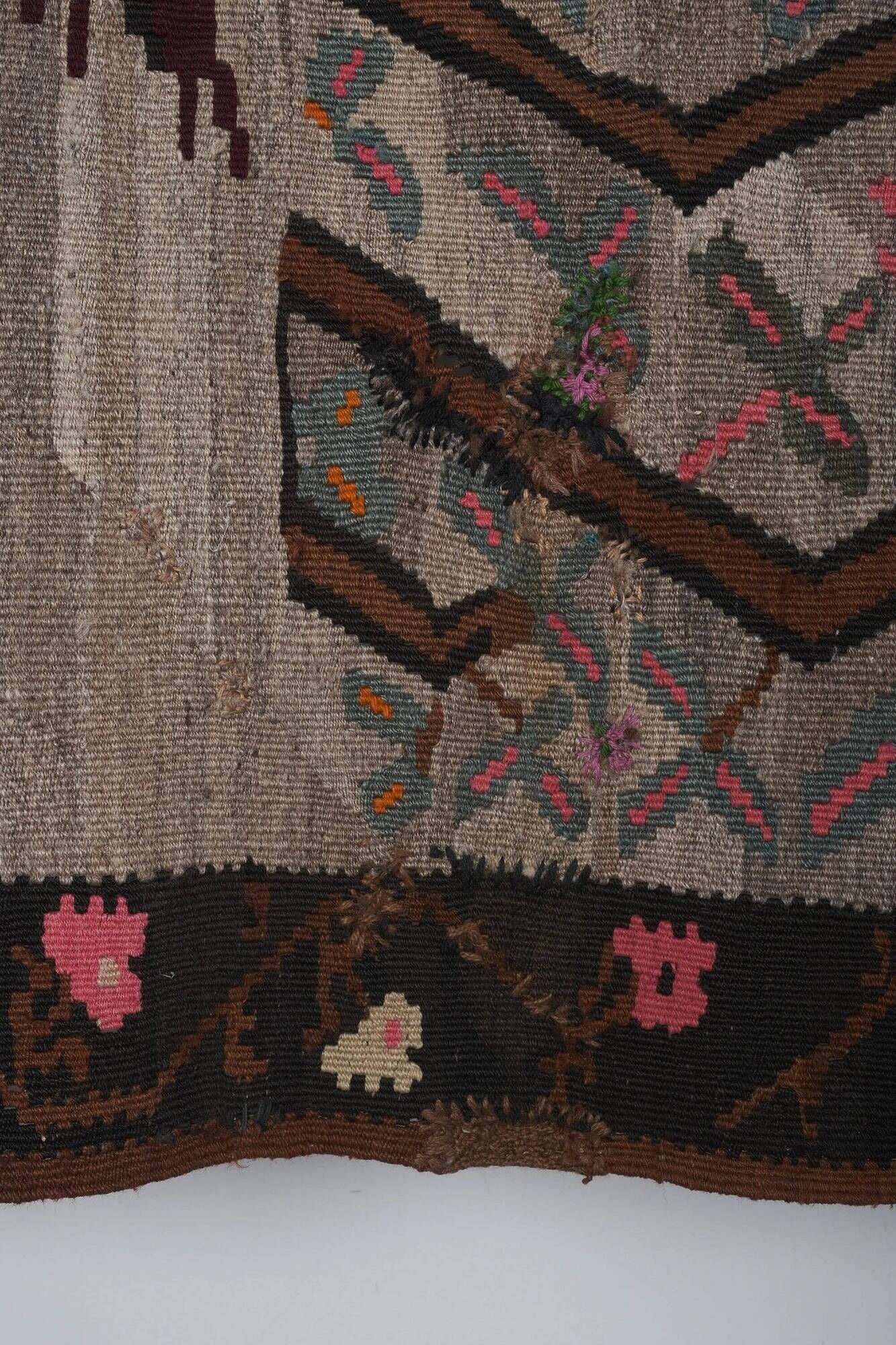 Tapis Kilim turc vintage tissé main