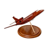 Model of a wooden aircraft on a pedestal