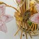 Ensemble de 2 appliques Murano fleurs roses, années 1970