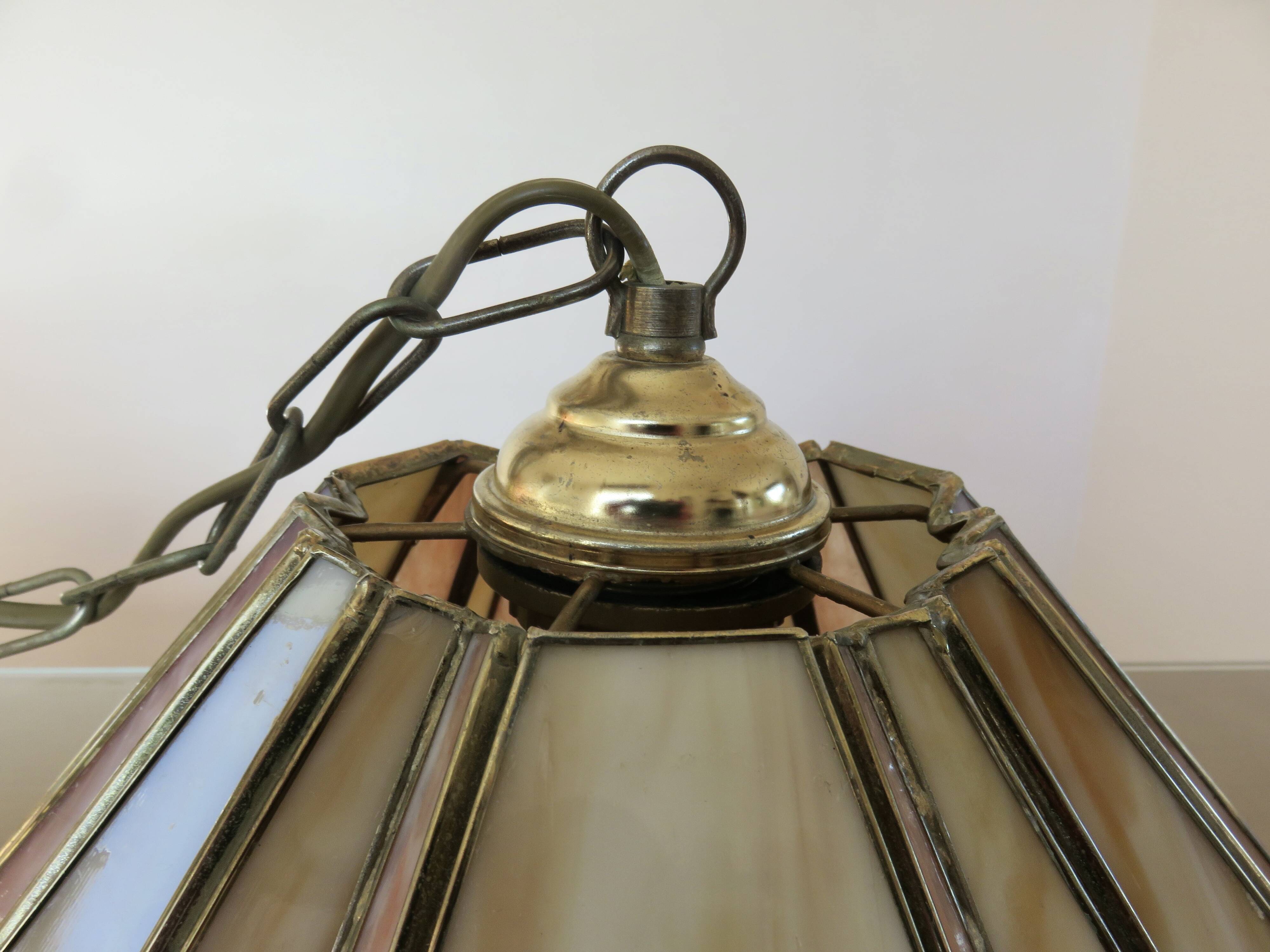 Suspension in glass paste and brass, 1970s