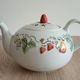 Strawberry porcelain teapot France