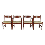 Hans Wegner dining chairs x4. Carl Hansen, Denmark. 1962