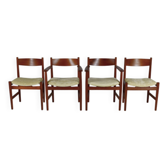 Hans Wegner dining chairs x4. Carl Hansen, Denmark. 1962