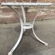 Pedestal table metal garden bistro 1950 vintage