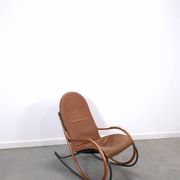 Leren Nonna fauteuil à bascule Paul Tuttle, Strässle, fauteuil à bascule