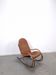 Leren Nonna schommelstoel Paul Tuttle, Strässle, Rocking Chair