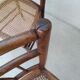 Set of 4 antique bistro chairs canned seats