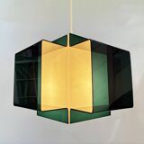 Vintage Pendant • Two-Coloured Acrylic • 1970