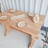 Solid oak monastery table