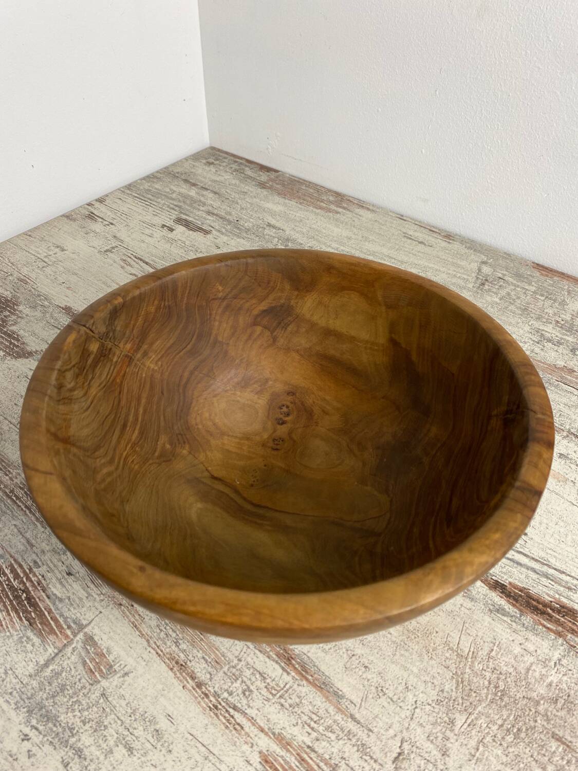 Olive wood salad bowl