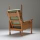 Throne long chairs in natural oak - 1950s