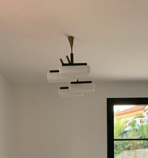 Hanging year 60 metal opaline