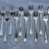Christofle marot coquille - 12 silver-plated cake forks