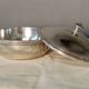 Silver-plated vegetable dish with its lid, hallmark of Santucci Thiebaut.