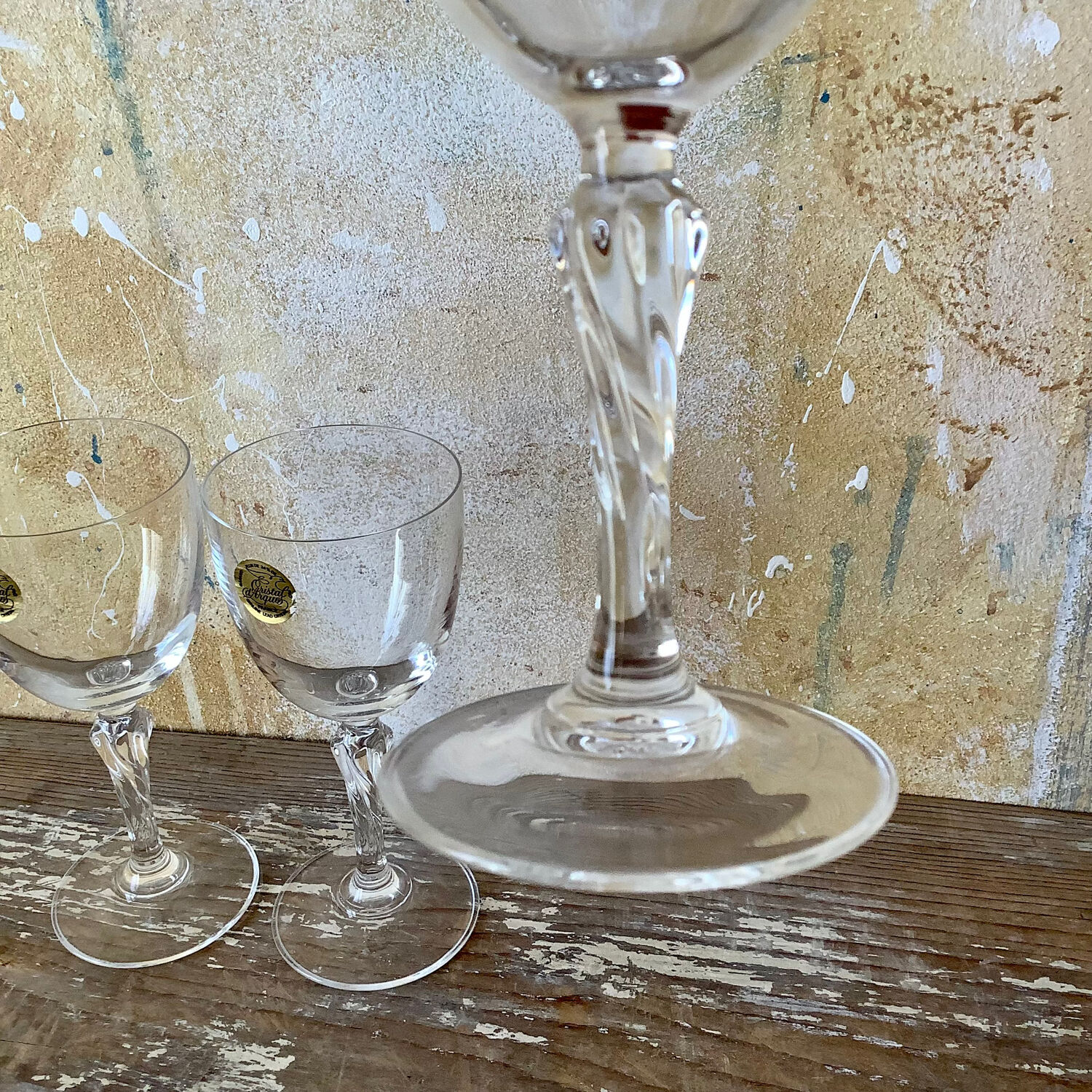 3 crystal glasses of arques