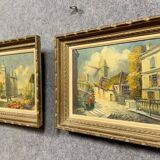 André FRANCHET (1896-1961): 2 oil paintings on canvas seen from Paris around 1940