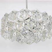 Kinkeldey suspension in chrome and crystal glass, Germany, 1970s.