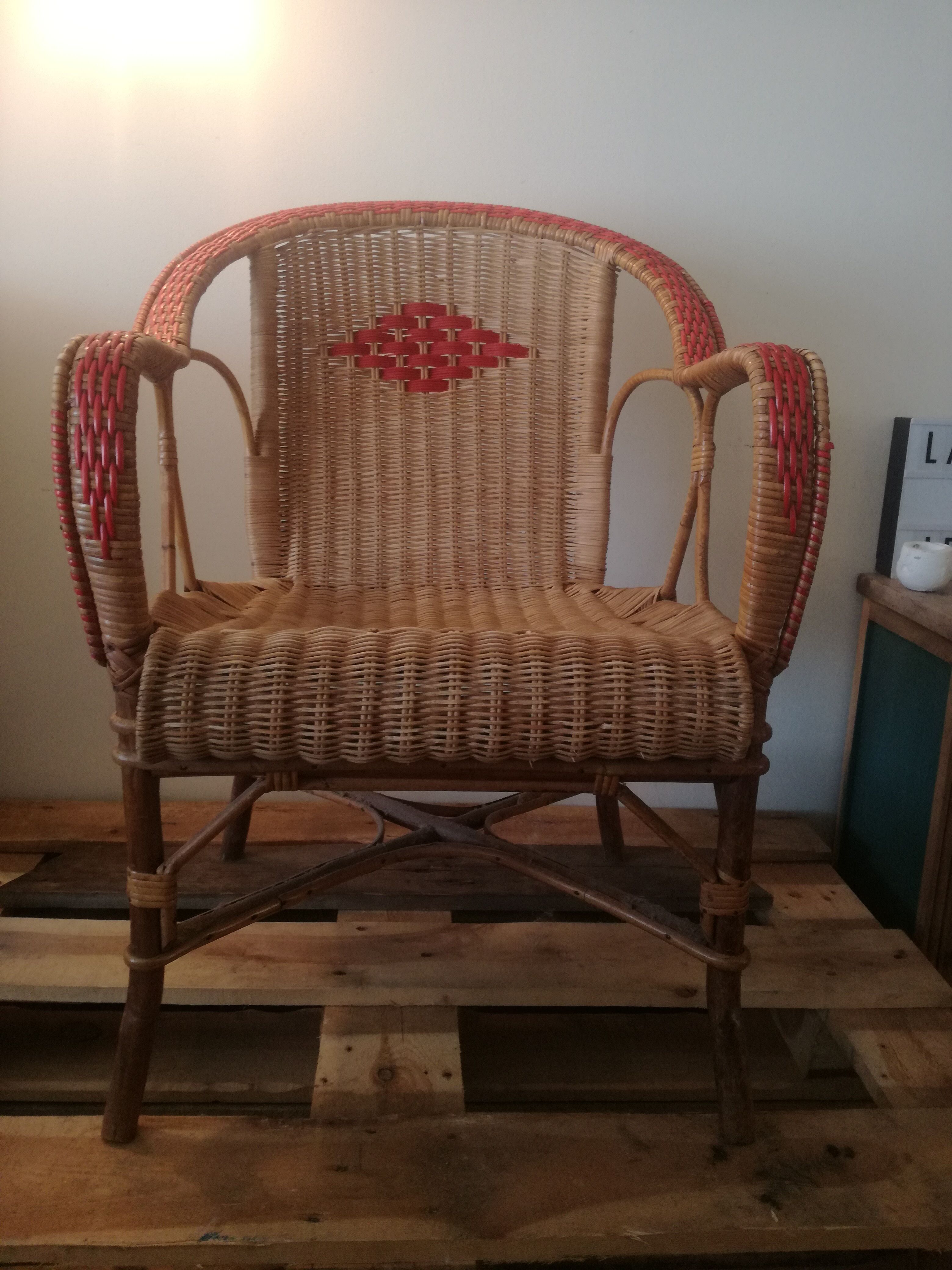 Restyled wick armchair