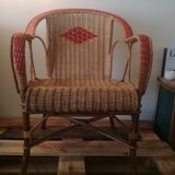 Restyled wick armchair