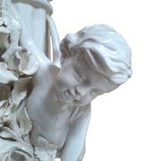 Elegante Colonna con Angeli in Ceramica – Stile Neo-Barocco (Anni '80)