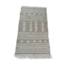 Tapis kilim gris et blanc fait main en pure laine 90x150cm