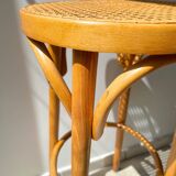 Bentwood and canework bar stool, 1950s