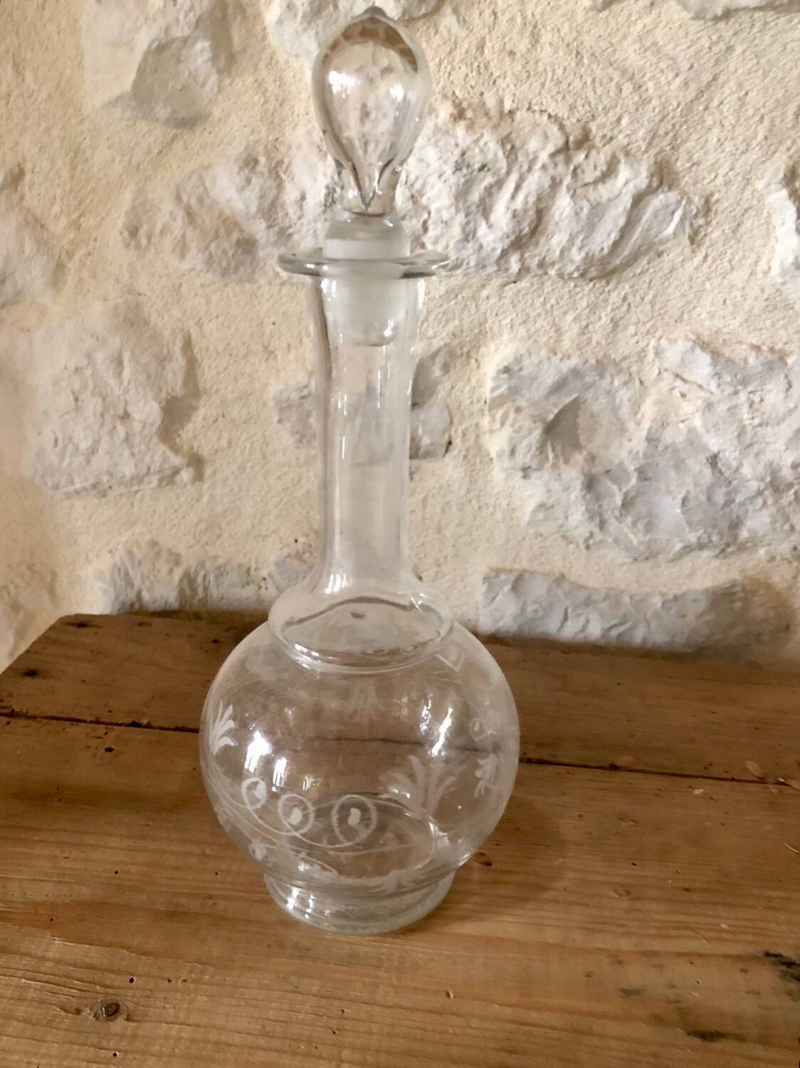 Carafe en verre « goutte »