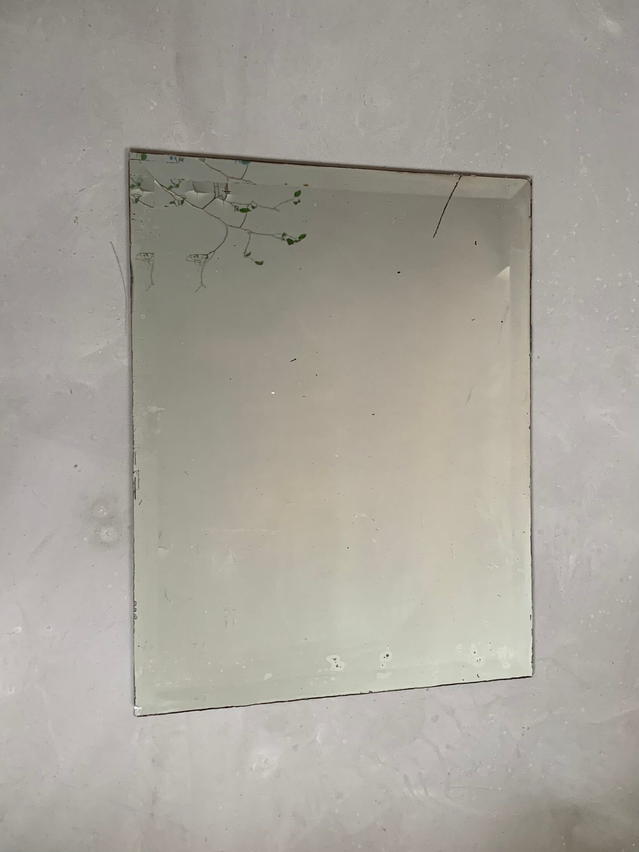 Old beveled mirror stitched 65x83cm