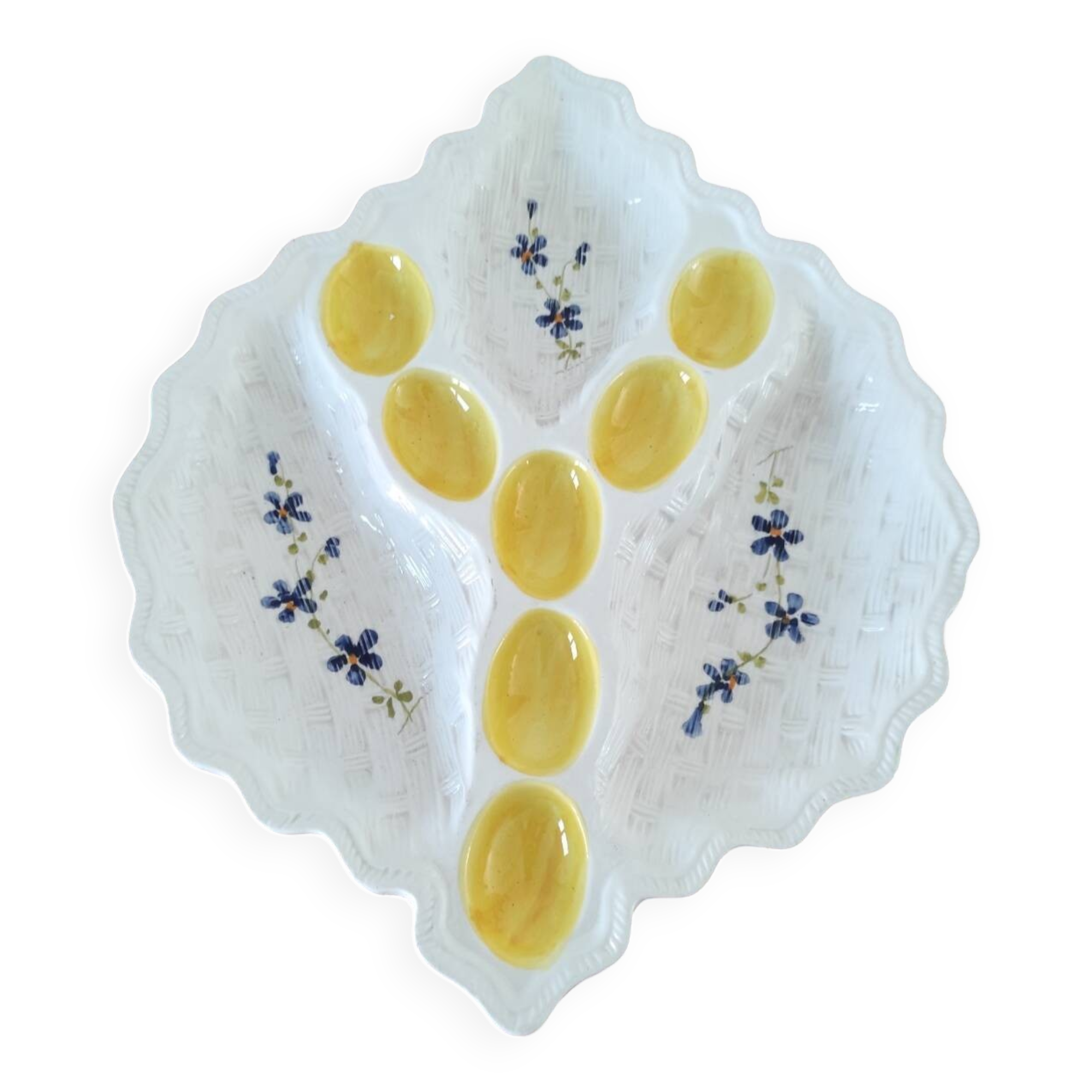 Vintage egg and raw vegetable platter