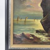 Oil on canvas seascape