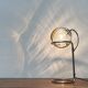 German table lamp from the mid-century space age, glass and chrome, 1960s.