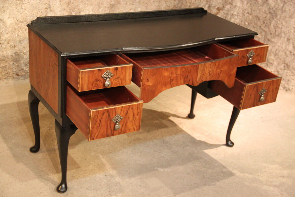 Bureau Anglais noir noyer