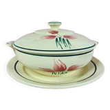 New Givors earthenware soup tureen Flora model