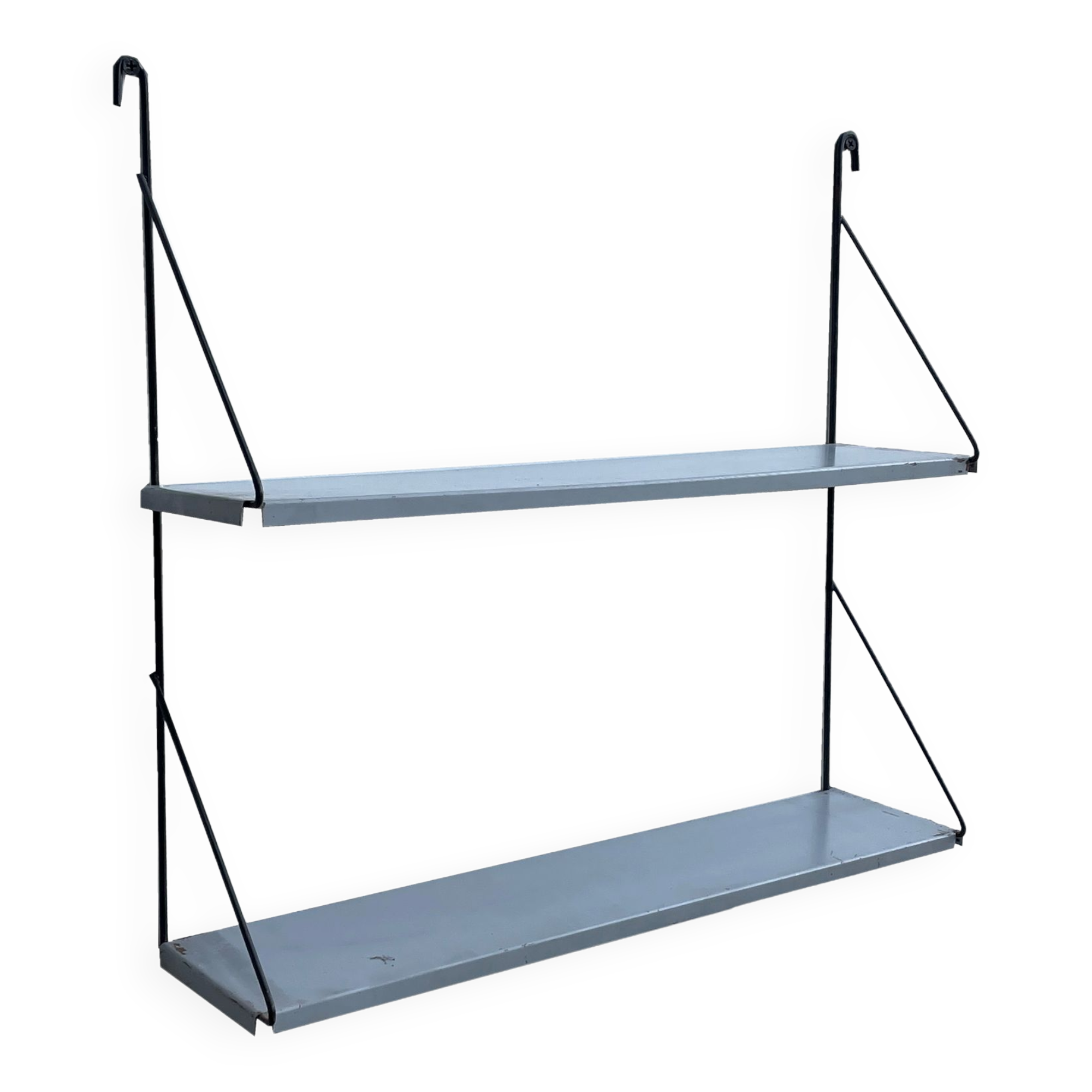 Vintage metal wall shelf wall rack minimalistic 1960’s